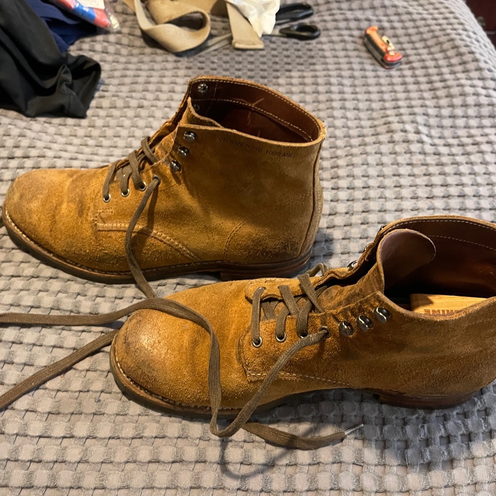 10.5 Men’s Wolverine Beige Leather 1000 Mile Boots